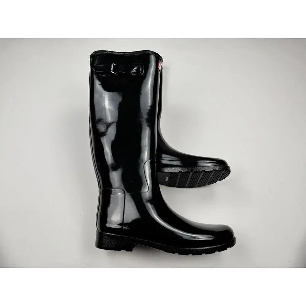 Hunter Original‎ Tall Gloss Rain Boots Women 10 NWOB Black Rubber Waterproof